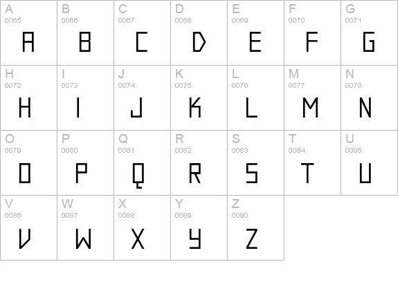 PFOnlineTwoPro-Single uppercase A-Z preview