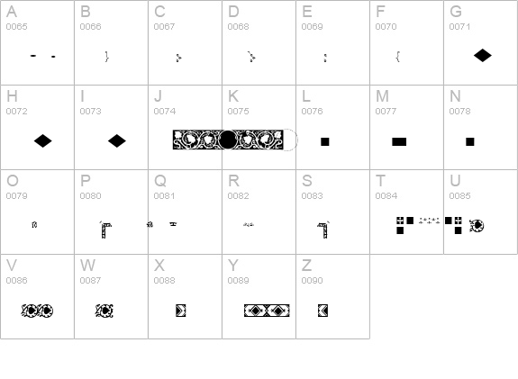 PFOrnmTreasures2-Layer3 uppercase A-Z preview