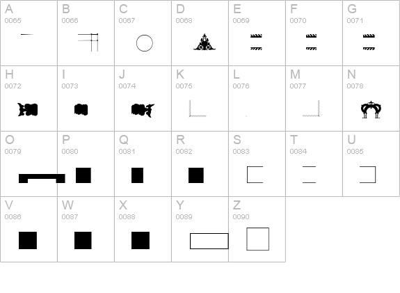 PFOrnmTreasures3-Layer1 uppercase A-Z preview