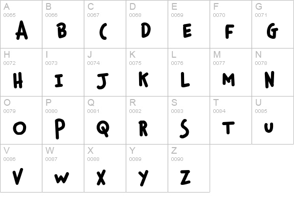 PFPhatFace Normal uppercase A-Z preview