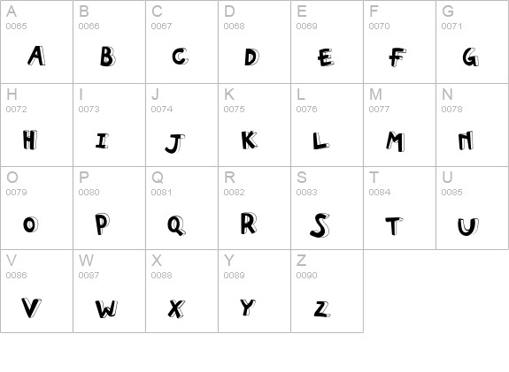 PFPlayskoolPro-3D uppercase A-Z preview