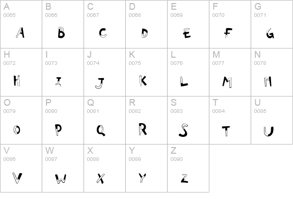 PFPlayskoolPro-Halfull uppercase A-Z preview
