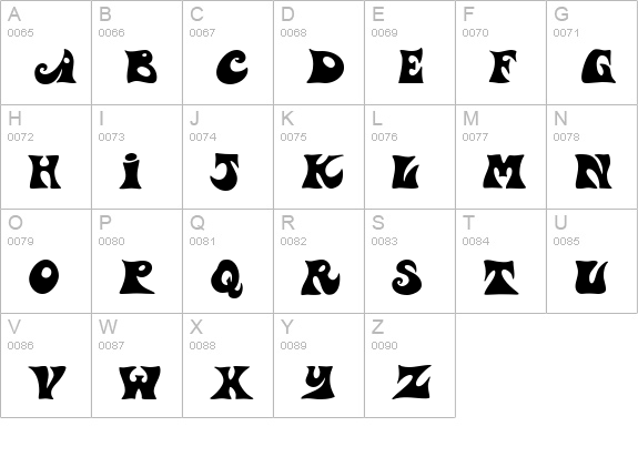 PFPsychedelia-Dropout uppercase A-Z preview