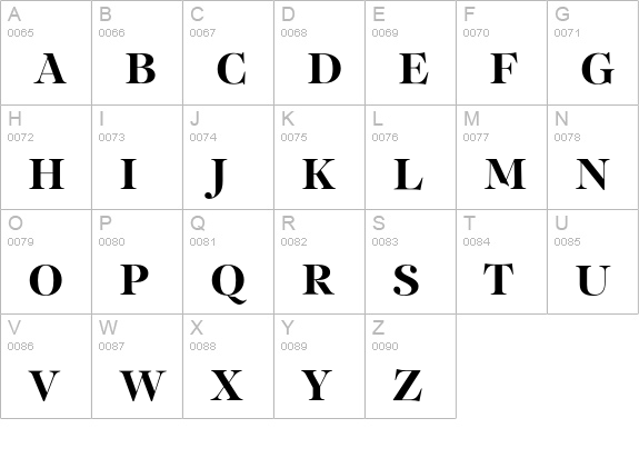 PFRegalDisplayPro-Bold uppercase A-Z preview