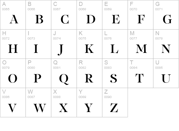 PFRegalDisplayPro-Medium uppercase A-Z preview