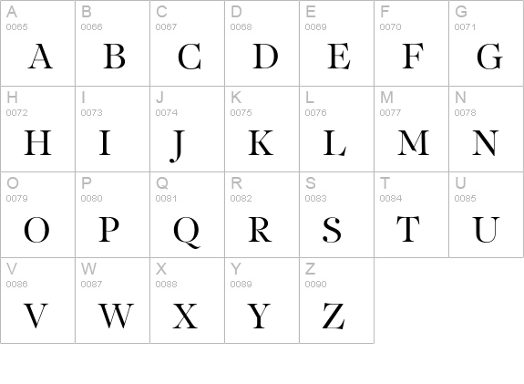 PFRegalDisplayPro-Regular uppercase A-Z preview