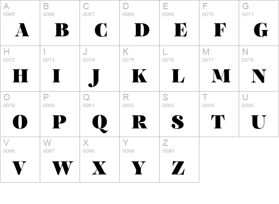 PFRegalDisplayPro-UBlack uppercase A-Z preview