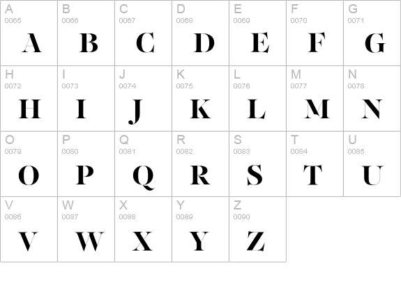 PFRegalFinessePro-Bold uppercase A-Z preview