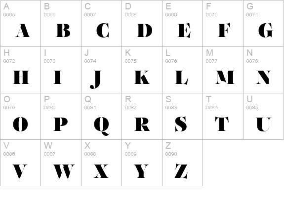 PFRegalFinessePro-UBlack uppercase A-Z preview