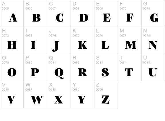 PFRegalTextPro-UBlack uppercase A-Z preview