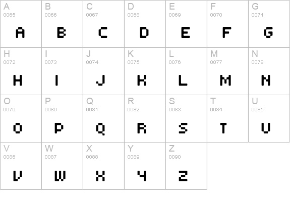 PFRemix uppercase A-Z preview