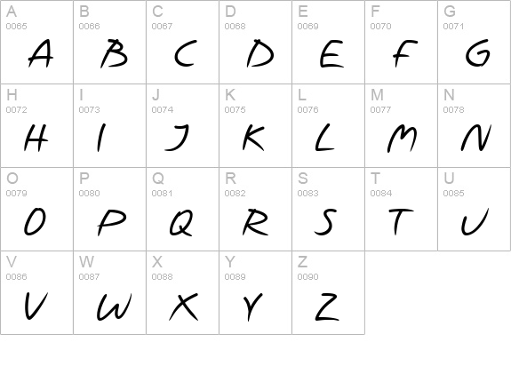 PFScandalPro-Bold uppercase A-Z preview