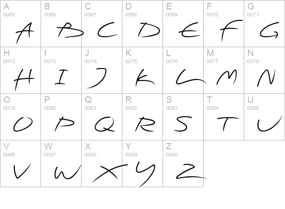 PFScandalPro-Display uppercase A-Z preview
