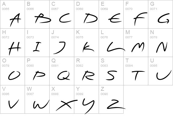 PFScandalPro-DisplayBold uppercase A-Z preview
