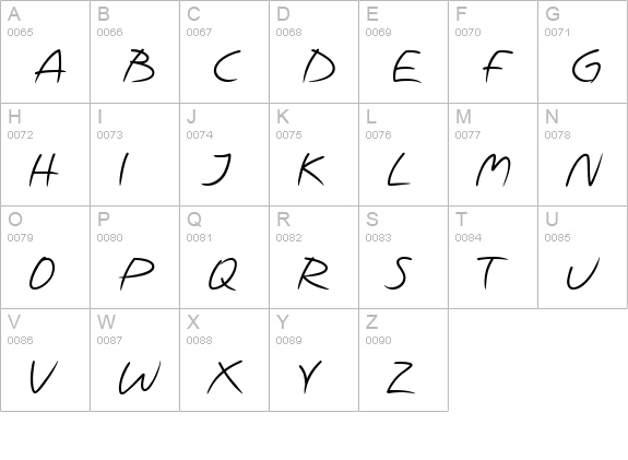 PFScandalPro-Regular uppercase A-Z preview