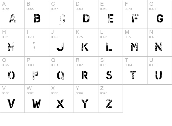 PFStampsPro-Flex uppercase A-Z preview
