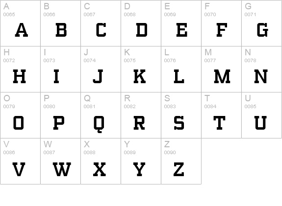 PFSynchPro-Medium uppercase A-Z preview