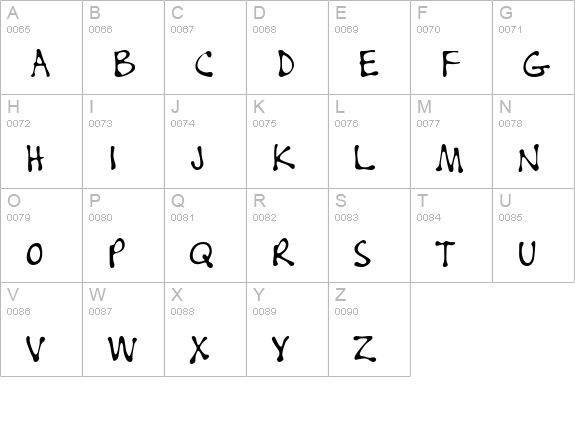 PFTissue Regular uppercase A-Z preview