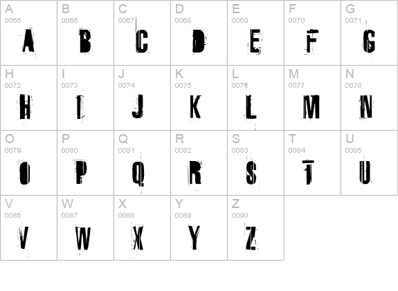 PFUrbanDecay uppercase A-Z preview