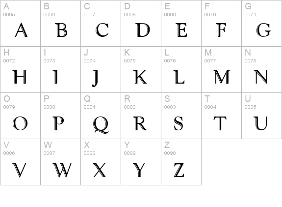 PFVenture Engraved uppercase A-Z preview