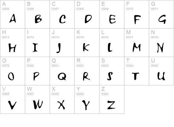 PFVertigo Unicode uppercase A-Z preview