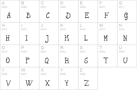 Phank uppercase A-Z preview
