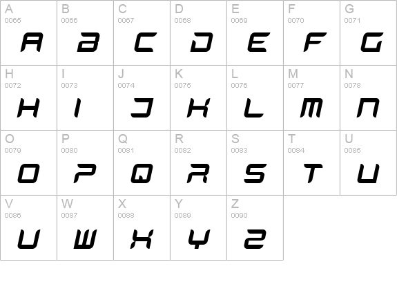 Phantom Italic uppercase A-Z preview