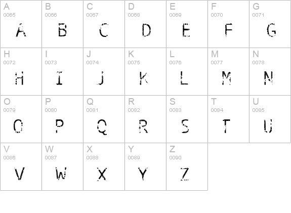 Phantomime uppercase A-Z preview