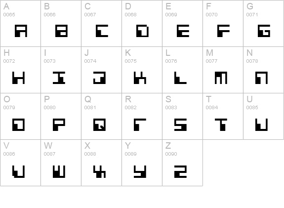 Phaser Bank uppercase A-Z preview