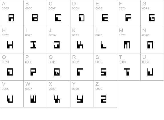 Phaser Bank Condensed uppercase A-Z preview