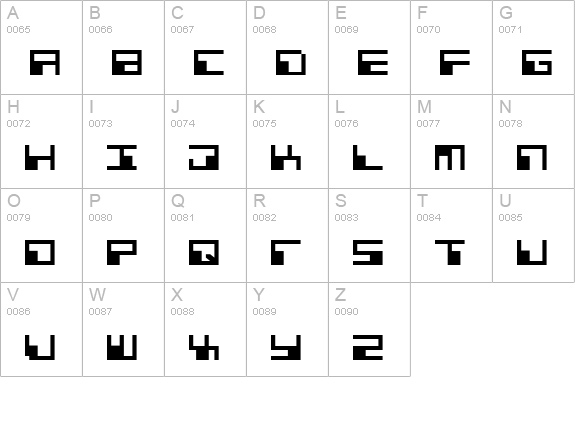 Phaser Bank Expanded uppercase A-Z preview