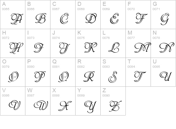 Philadelphia-Initials-Regular uppercase A-Z preview