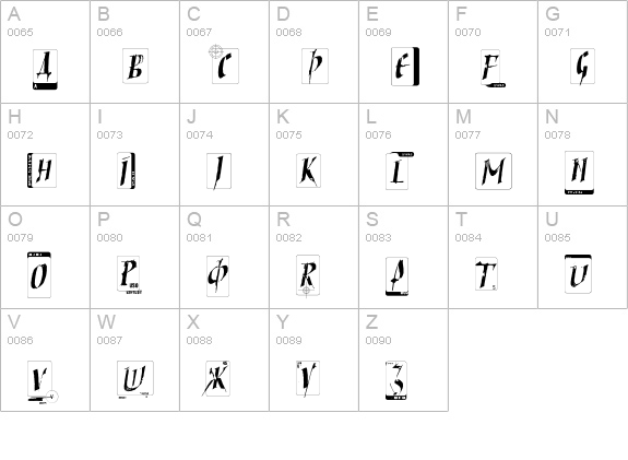PhlaxCyrillic uppercase A-Z preview