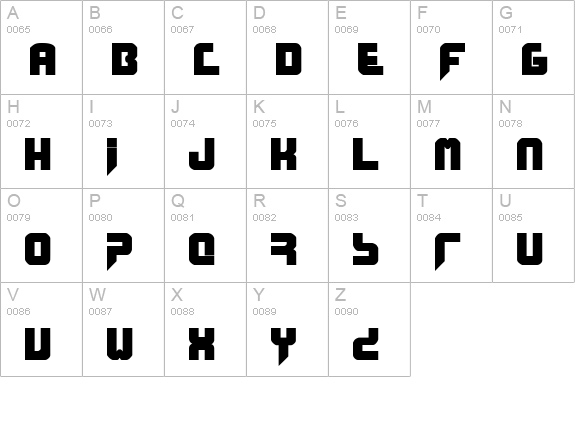Phobos uppercase A-Z preview