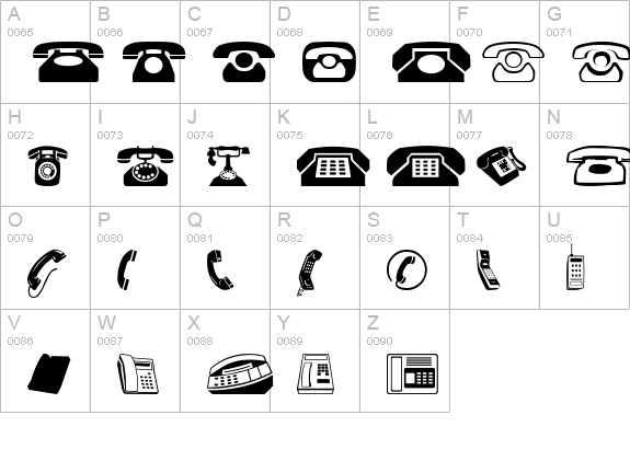 Phones NormalA uppercase A-Z preview