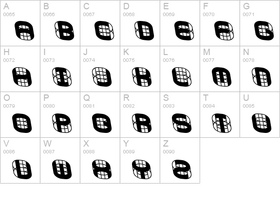 PHONIE uppercase A-Z preview
