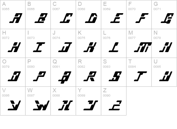 Phoque uppercase A-Z preview