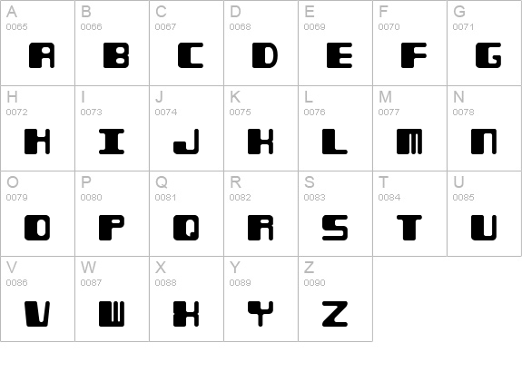 Phorfeit Regular BRK uppercase A-Z preview