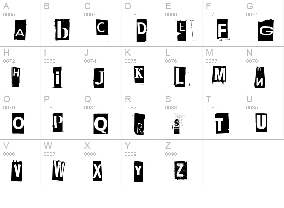 Phorssa uppercase A-Z preview