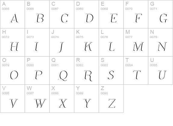 Phosphorus Dihydride uppercase A-Z preview
