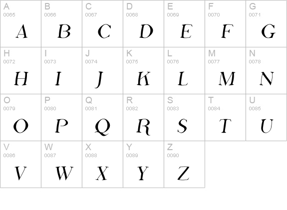 Phosphorus Fluoride uppercase A-Z preview