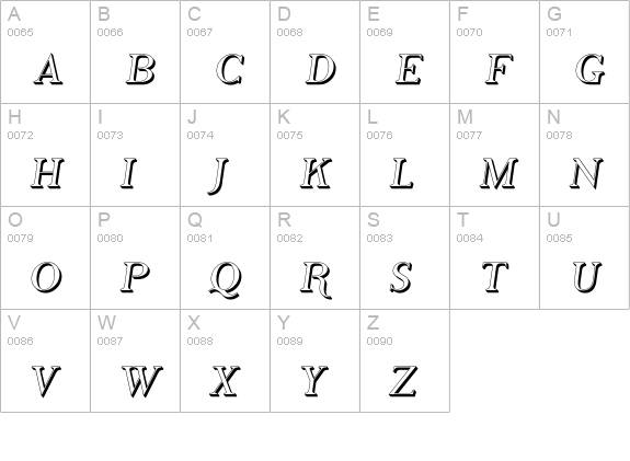 Phosphorus Hydride uppercase A-Z preview