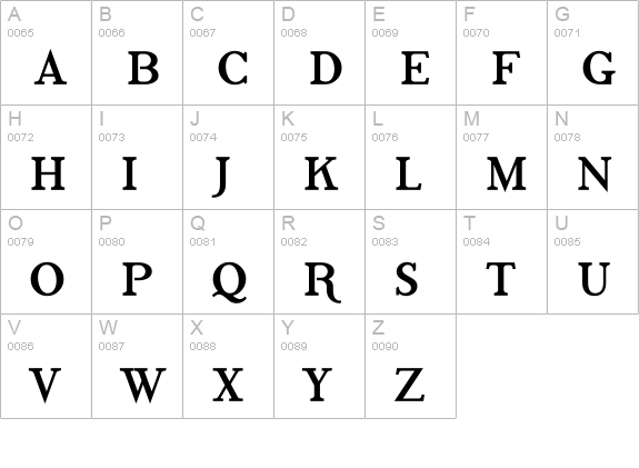 Phosphorus Triselenide uppercase A-Z preview