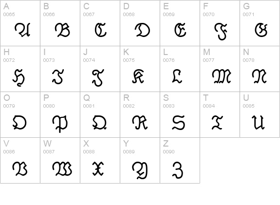 PhrackSle Bold uppercase A-Z preview