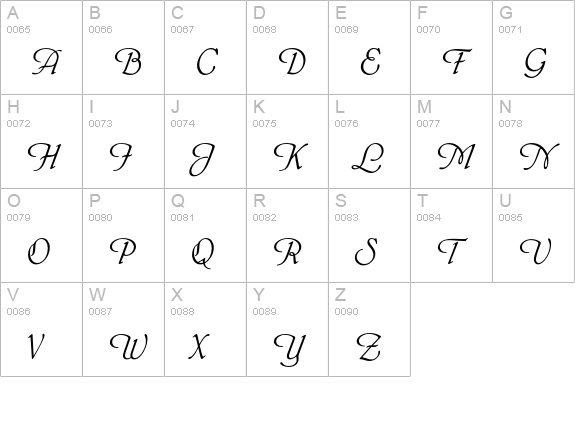 PhyllisEF uppercase A-Z preview