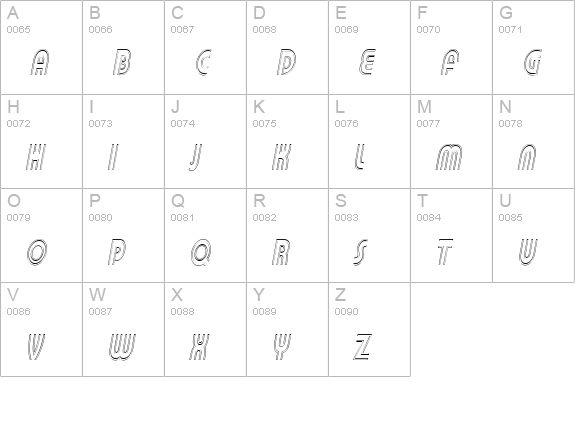 Pi in the SciFi uppercase A-Z preview