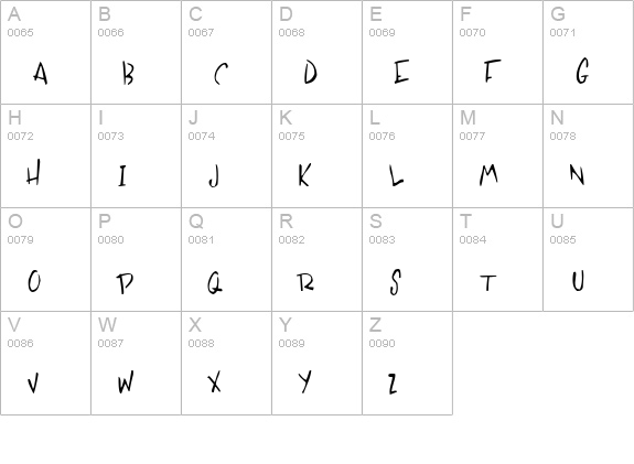 Pickabilly uppercase A-Z preview