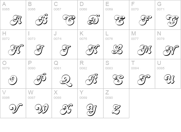 Picobello uppercase A-Z preview