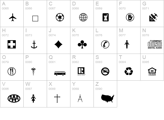 PictographOne uppercase A-Z preview