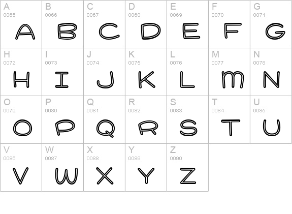 Pie Contest BTN Inline uppercase A-Z preview
